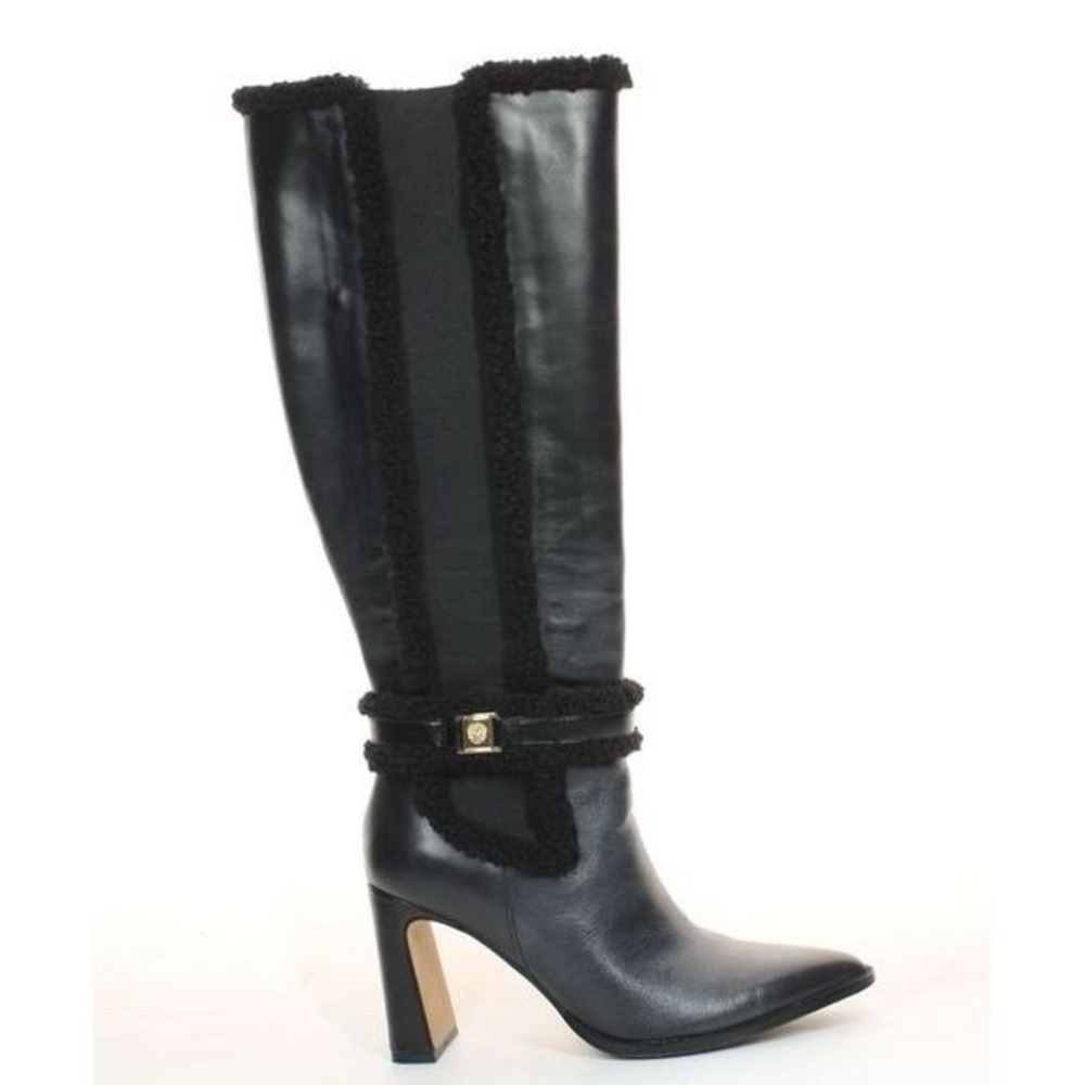 Women's Vince Camuto Darliah Black leather Block Heels boots, Size 8 M US